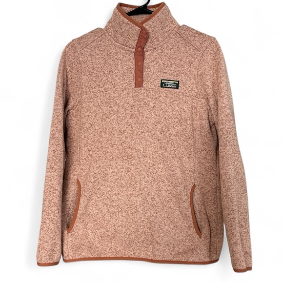 L.L. Bean Jackets & Blazers - L.L. Bean Pink Marled Sweater with Button Detail